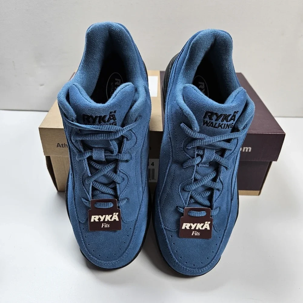 Ryka Walking Catalyst Suede Blue Lace‎ Up Hiking Sneakers Shoes Sz 7 M Nitracel